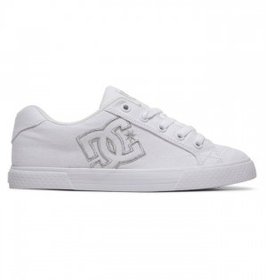 DC Shoes Chelsea Canvas Sportcipő Női Fehér Titán | 59DHGLVRB