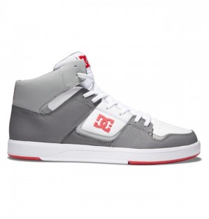 DC Shoes Cure High-Top Sportcipő Férfi Fehér Szürke Piros | 61GOWUSRA