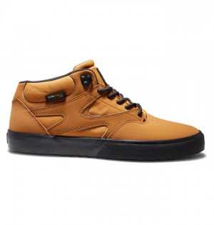 DC Shoes Kalis Vulc MID Mid-Top Winterized Téli Bakancs Férfi Barna Fekete | 84TKBVGQE