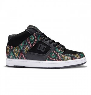 DC Shoes Manteca 4 Mid-Top LE Canvas Sportcipő Női Fekete Színes | 60PQNRBIV