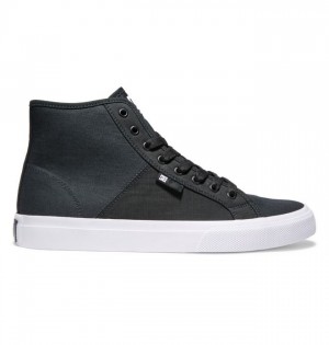 DC Shoes Manual HI Canvas High-Top RIPSTOP Sportcipő Férfi Fekete | 21IRMUWKY