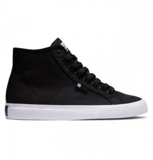 DC Shoes Manual HI High-Top Refibra Sportcipő Férfi Fekete Fehér | 61RLZWQOG