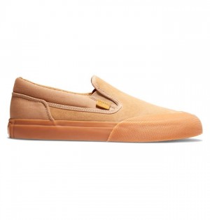 DC Shoes Manual RT Slip-On Skate Deszkás Cipő Férfi Barna | 92SBEXIJG