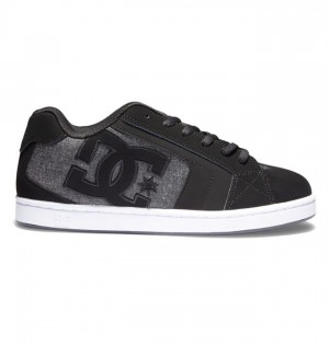 DC Shoes Net Essentials Férfi Fekete Fekete Szürke | 25HBPEOJY