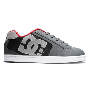 DC Shoes Net Essentials Férfi Szürke Fekete Piros | 54ASLDIMH