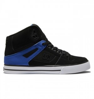 DC Shoes Pure High-Top Essentials Férfi Fekete Kék | 49FXIEVLT