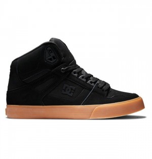 DC Shoes Pure High-Top Sportcipő Férfi Fekete | 65FLOIZWH