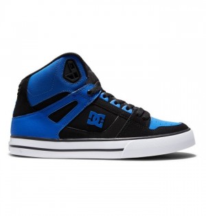 DC Shoes Pure High-Top Sportcipő Férfi Fekete Királykék | 94OUASWBN