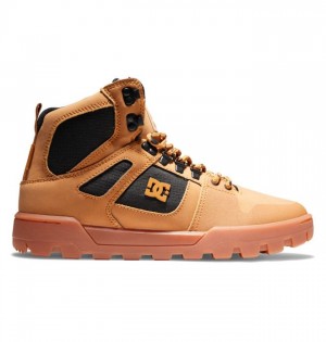 DC Shoes Pure High-Top Water-Resistant Winter Boots Téli Bakancs Férfi Barna Fekete | 35GONYWBH