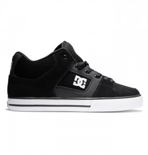 DC Shoes Pure MID Mid-Top Sportcipő Férfi Fekete Fehér | 82EKMPUNL