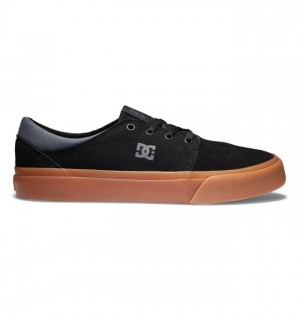 DC Shoes Trase Suede Sportcipő Férfi Fekete Szürke Fehér | 64XUAYQVM