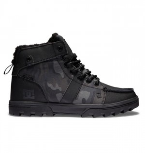 DC Shoes Woodland Boots Winter Boots Téli Bakancs Férfi Fekete Fekete Fekete | 86WGUDSLE