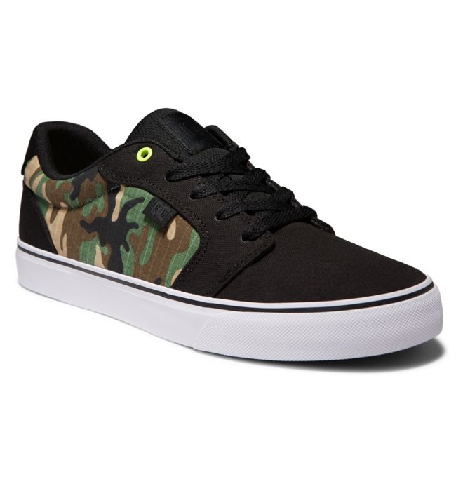 DC Shoes Anvil Canvas Essentials Férfi Fekete Camo | 89NQAODET