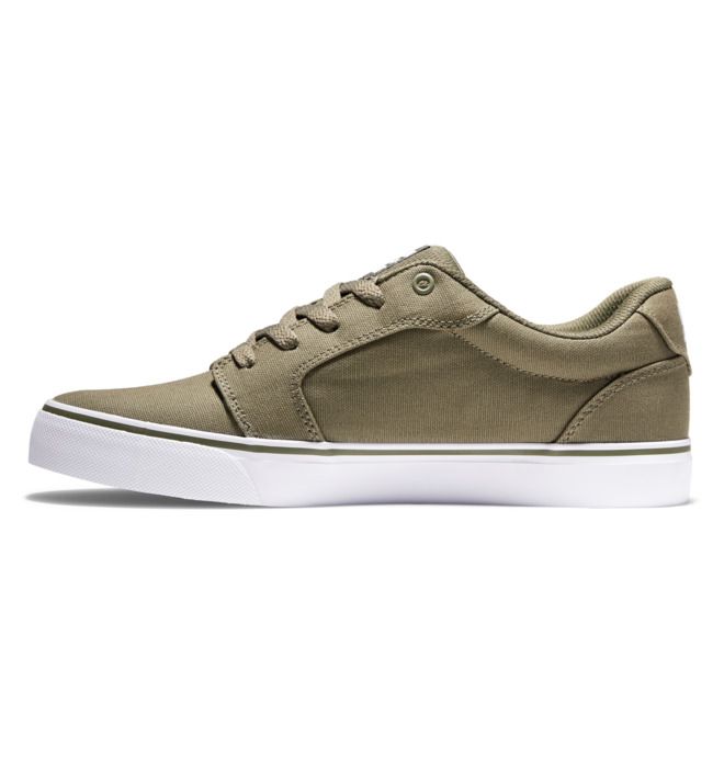 DC Shoes Anvil Canvas Essentials Férfi Olivazöld Fehér | 01EBWORMA