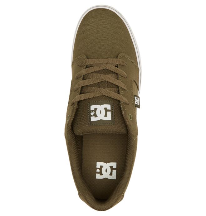 DC Shoes Anvil Canvas Essentials Férfi Olivazöld Fehér | 01EBWORMA