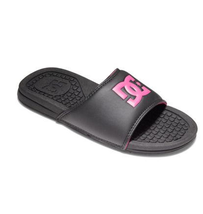 DC Shoes Bolsa Sandals Papucs Női Fekete Rózsaszín | 01QJFWDUB