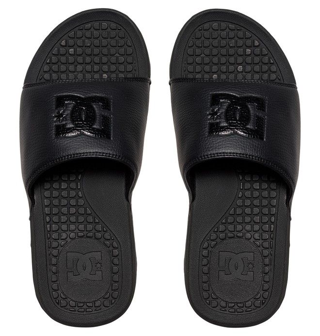 DC Shoes Bolsa Slides Papucs Férfi Fekete Fekete Fekete | 52XOUYDPI