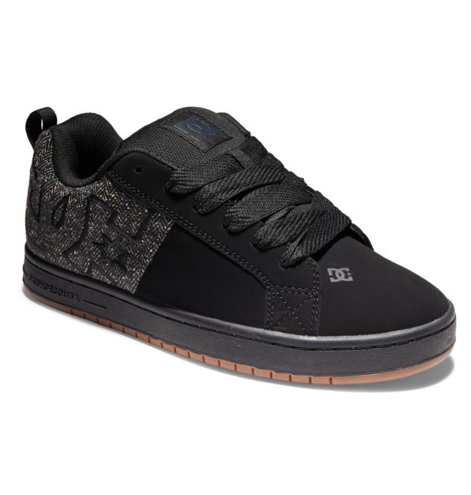 DC Shoes Court Graffik Essentials Férfi Fekete Fekete | 48PKXVHCB