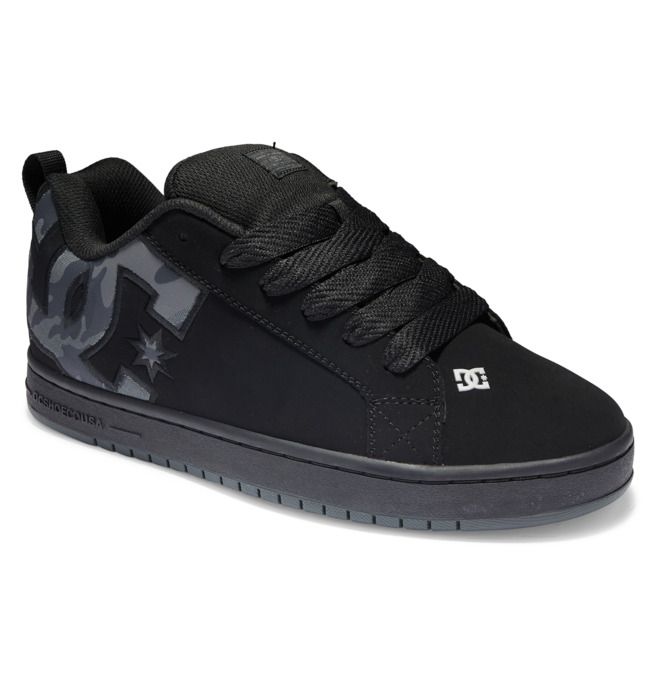 DC Shoes Court Graffik Essentials Férfi Fekete Fekete Fekete | 23BXQHARI