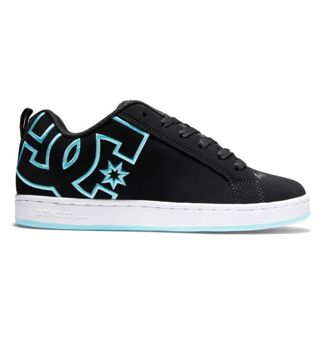 DC Shoes Court Graffik Sportcipő Női Fekete Kék | 59XJKYSBL