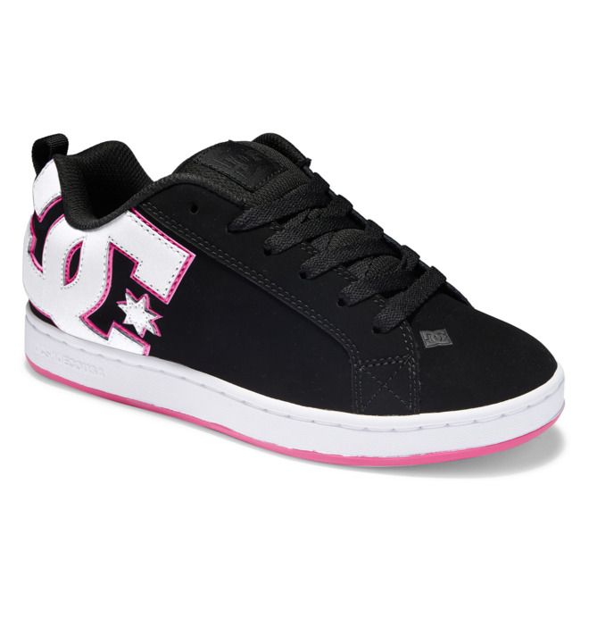 DC Shoes Court Graffik Sportcipő Női Fekete Rózsaszín Rózsaszín | 40ZBXLYFJ