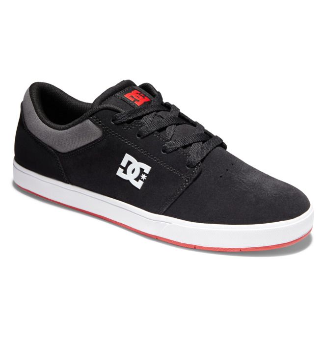 DC Shoes Crisis 2 Suede Deszkás Cipő Férfi Fekete Szürke Piros | 05DWKMGCN