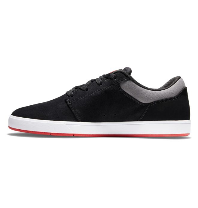 DC Shoes Crisis 2 Suede Deszkás Cipő Férfi Fekete Szürke Piros | 05DWKMGCN