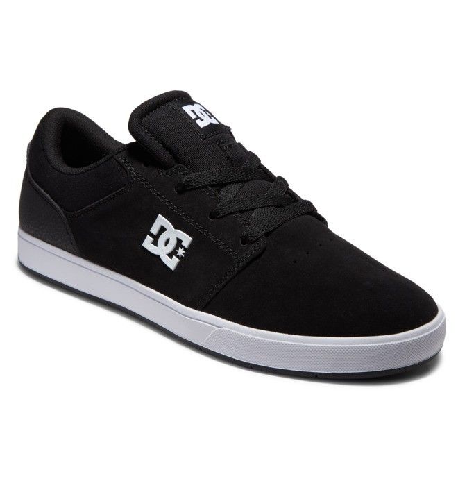 DC Shoes Crisis 2 Suede Deszkás Cipő Férfi Fekete Fehér | 90EMKNARF