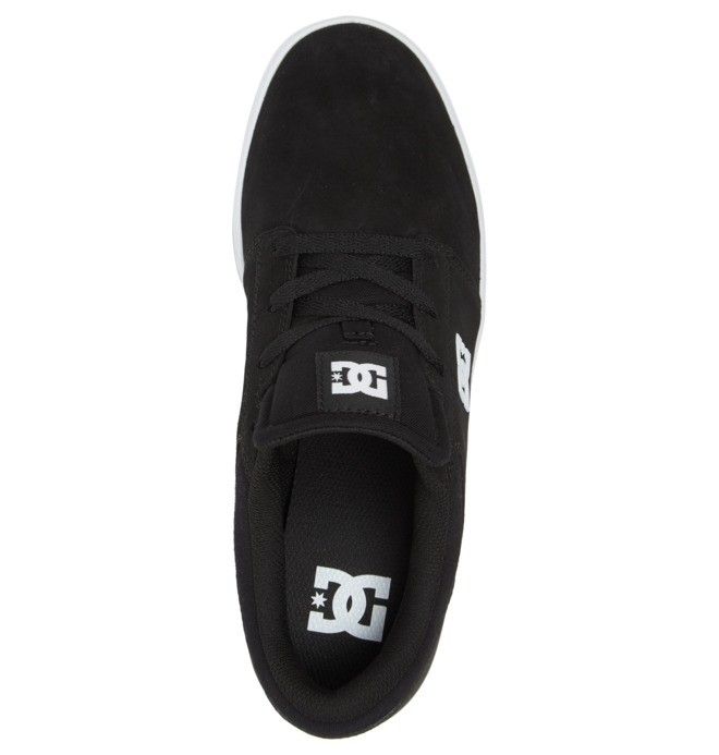 DC Shoes Crisis 2 Suede Deszkás Cipő Férfi Fekete Fehér | 90EMKNARF