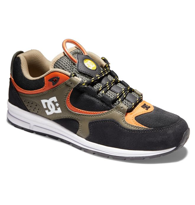 DC Shoes Kalis Lite Skate Deszkás Cipő Férfi Fekete Olivazöld | 74JVRUZKF