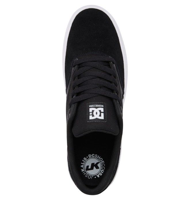 DC Shoes Kalis Vulc Deszkás Cipő Férfi Fekete Fehér | 14CWSJMYB