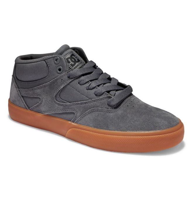 DC Shoes Kalis Vulc MID Mid-Top Deszkás Cipő Férfi Szürke | 56BYRPVSQ