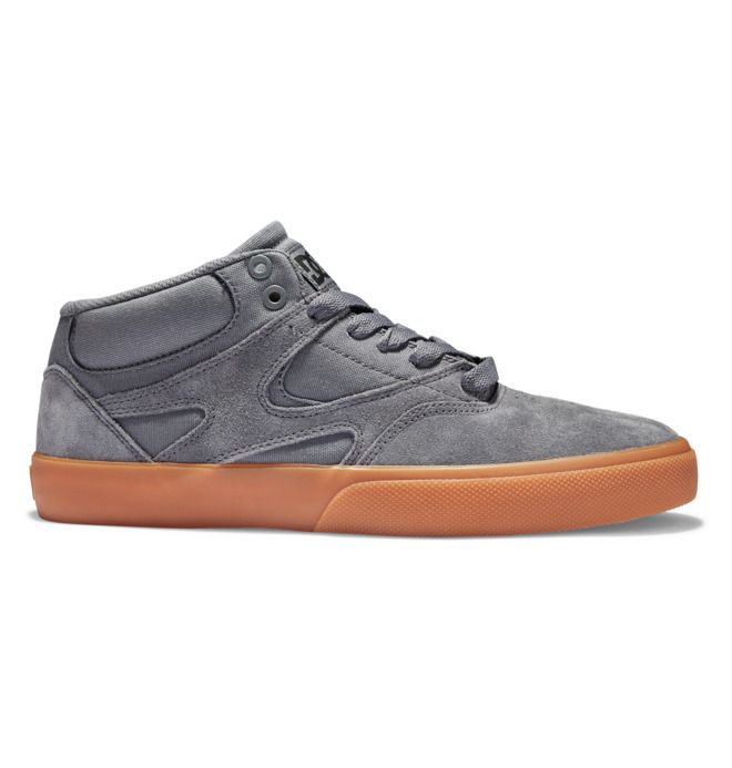 DC Shoes Kalis Vulc MID Mid-Top Deszkás Cipő Férfi Szürke | 56BYRPVSQ