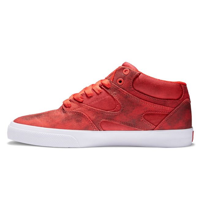 DC Shoes Kalis Vulc MID Mid-Top Deszkás Cipő Férfi Piros | 15XIYGWTB