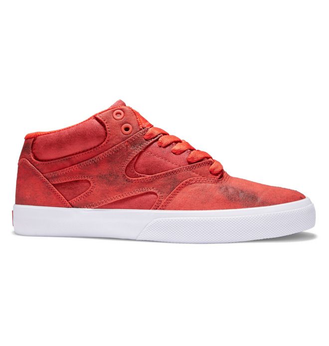 DC Shoes Kalis Vulc MID Mid-Top Deszkás Cipő Férfi Piros | 15XIYGWTB