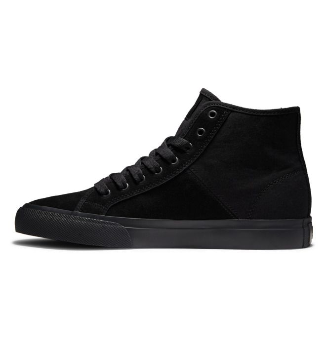 DC Shoes Manual High Top Suede Sportcipő Férfi Fekete Fekete Fekete | 97YFCBVTJ