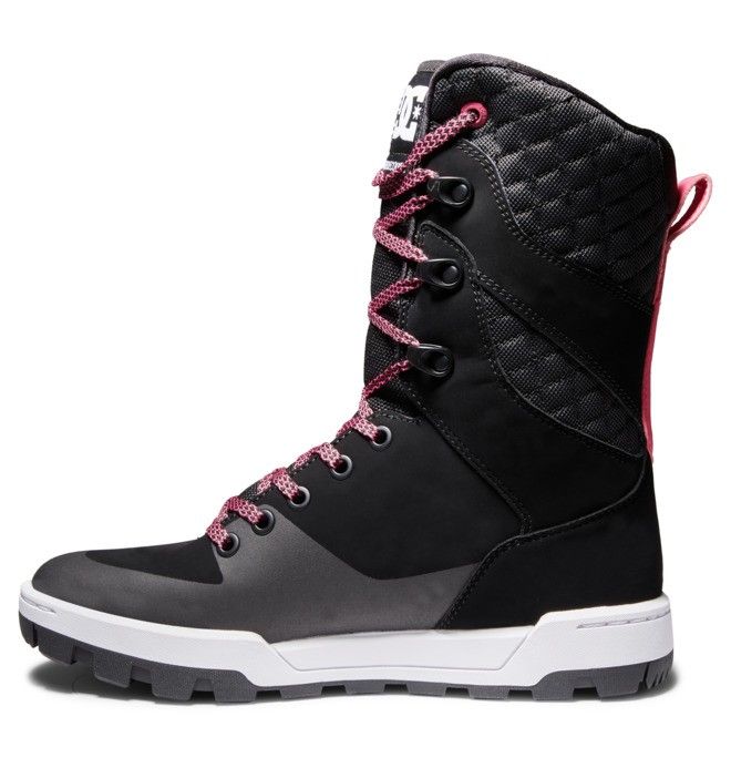 DC Shoes Nadene High Leg Winter Boots Téli Bakancs Női Fekete Fehér Rózsaszín | 42RFKUPGW