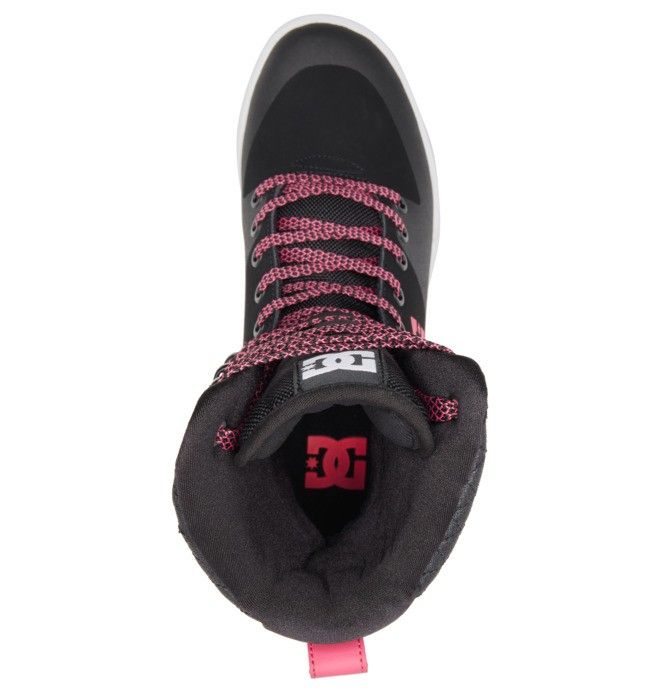 DC Shoes Nadene High Leg Winter Boots Téli Bakancs Női Fekete Fehér Rózsaszín | 42RFKUPGW