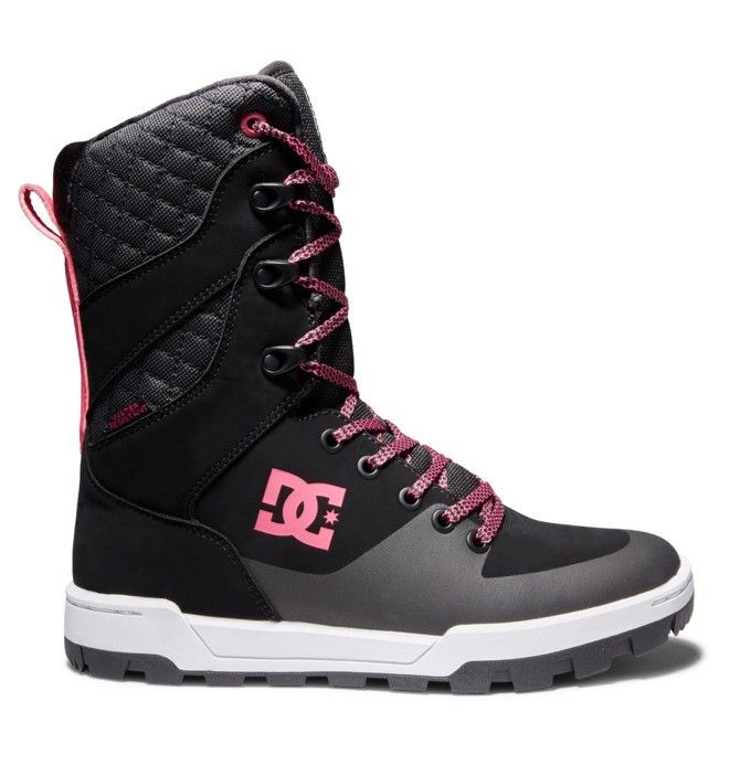 DC Shoes Nadene High Leg Winter Boots Téli Bakancs Női Fekete Fehér Rózsaszín | 42RFKUPGW