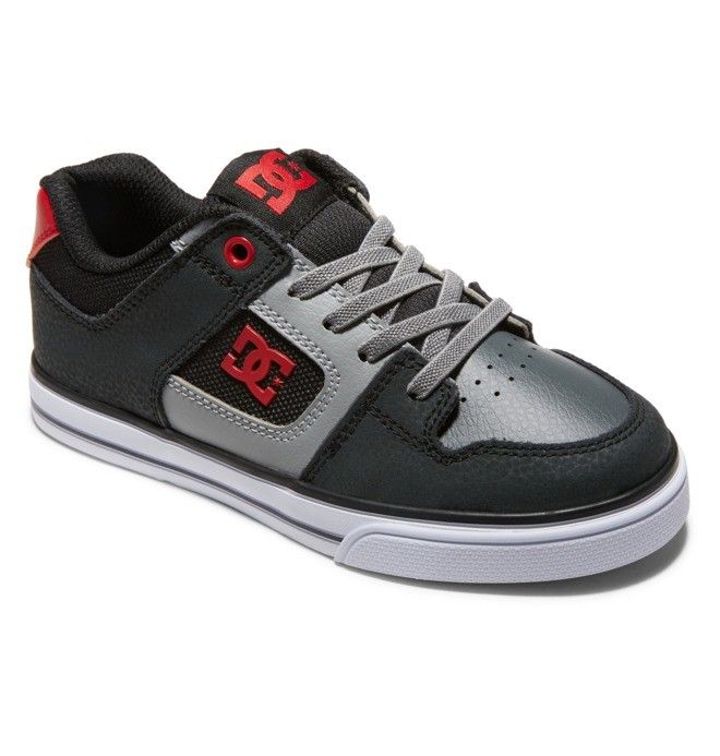 DC Shoes Pure Elastic Lace Pure Gyerek Fekete Szürke Piros | 48KBADMYW