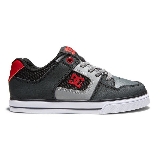 DC Shoes Pure Elastic Lace Pure Gyerek Fekete Szürke Piros | 48KBADMYW