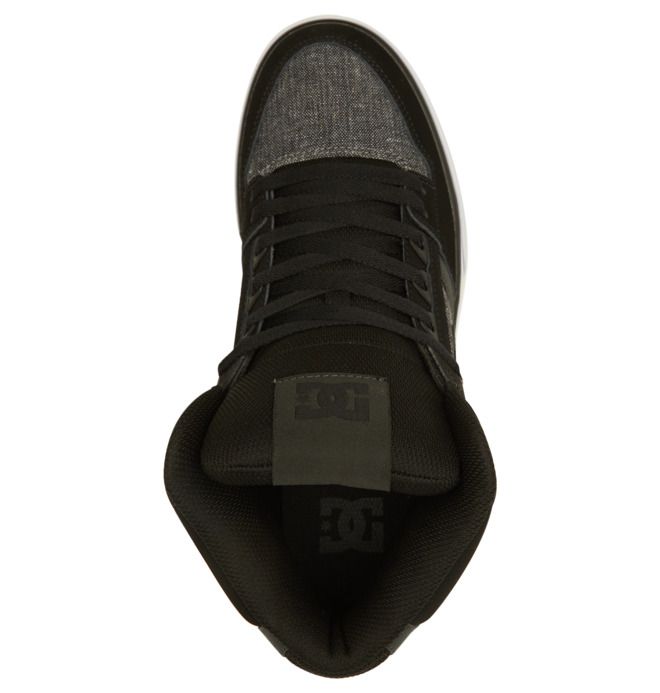 DC Shoes Pure High-Top Essentials Férfi Fekete Fekete | 51NCZEDLB