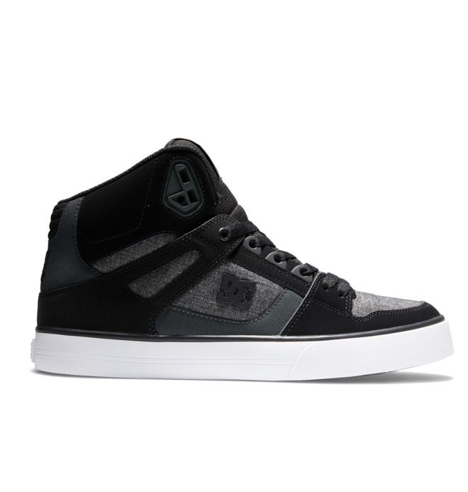 DC Shoes Pure High-Top Essentials Férfi Fekete Fekete | 51NCZEDLB