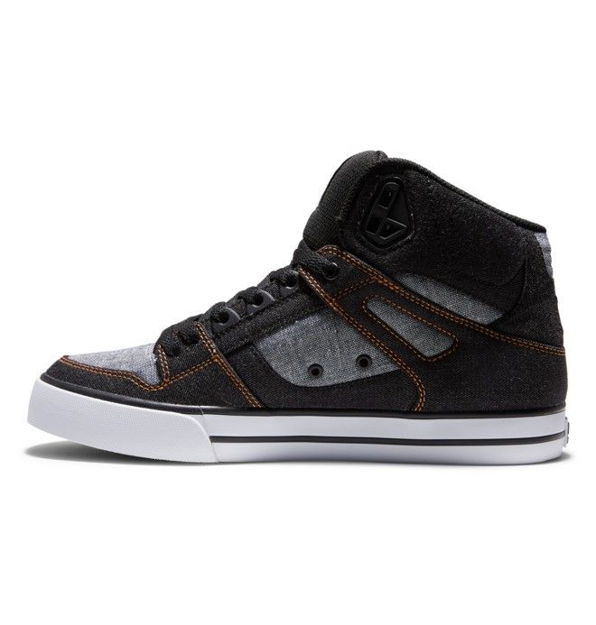 DC Shoes Pure High-Top Essentials Férfi Fekete Fekete | 41IPFNKSD