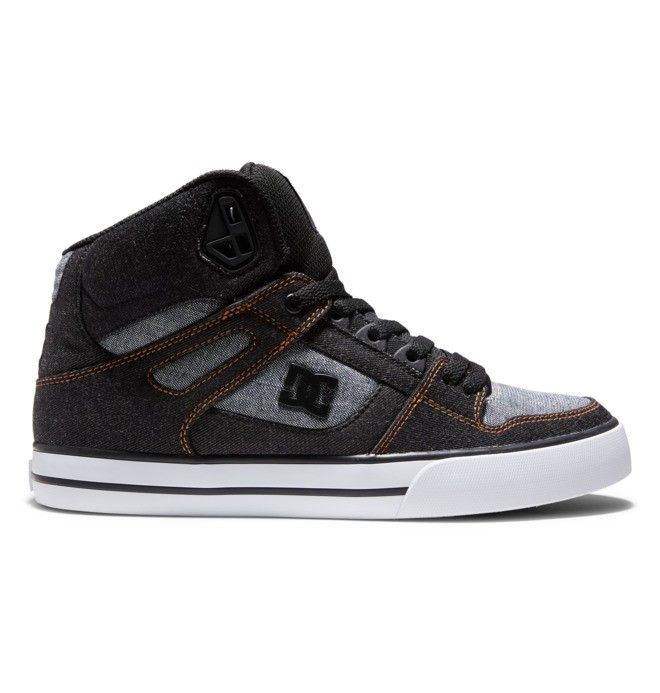 DC Shoes Pure High-Top Essentials Férfi Fekete Fekete | 41IPFNKSD