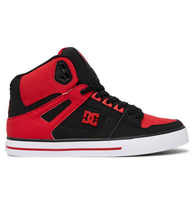 DC Shoes Pure High-Top Essentials Férfi Piros Fehér Fekete | 36APSQLYF