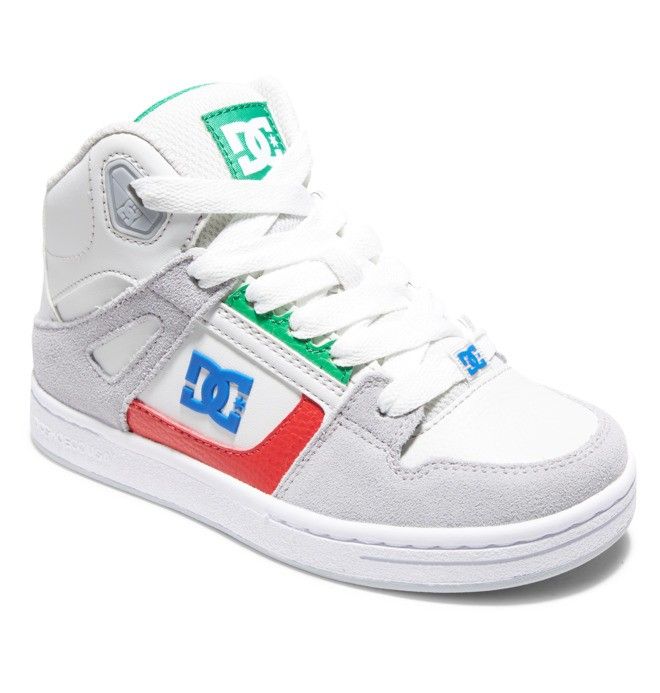 DC Shoes Pure High-Top Pure Gyerek Szürke Szürke Zöld | 61KNEFPIB