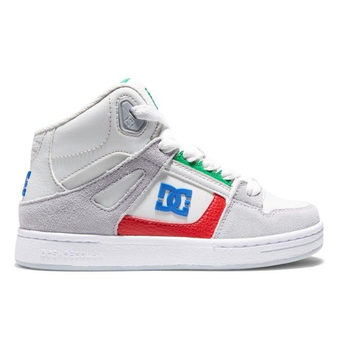 DC Shoes Pure High-Top Pure Gyerek Szürke Szürke Zöld | 61KNEFPIB