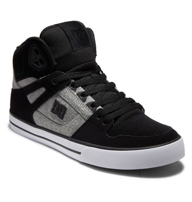 DC Shoes Pure High-Top Sportcipő Férfi Fekete | 74LEHCFMV