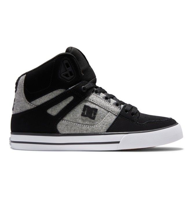 DC Shoes Pure High-Top Sportcipő Férfi Fekete | 74LEHCFMV